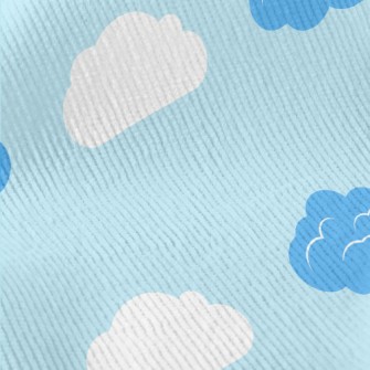 Blue And White Clouds Standard Corduroy