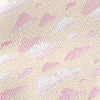 Pink Hand Drawn Clouds Standard Corduroy
