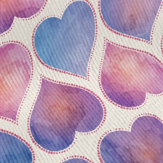 Colorful Watercolor Love Heart Standard Corduroy