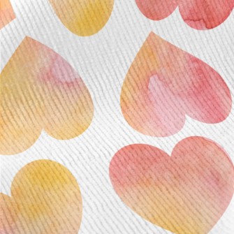 Warm Watercolor Love Heart Standard Corduroy