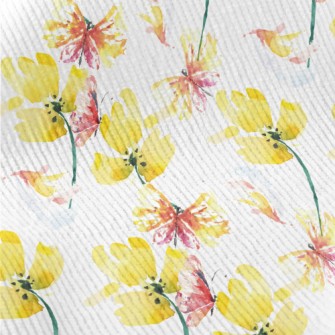 Watercolor Butterflies And Flo Standard Corduroy