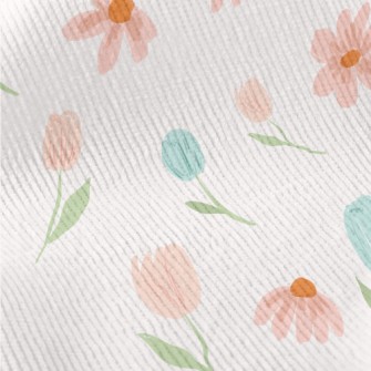 Watercolor Spring Flowers Standard Corduroy