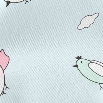 Colorful Cartoon Birds Standard Corduroy