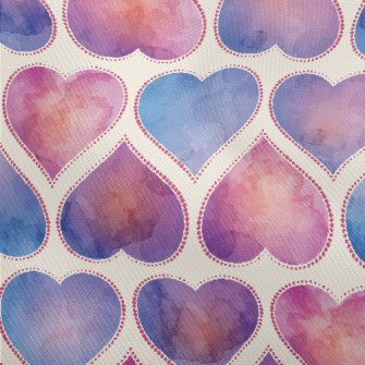 Colorful Watercolor Love Heart Dobby