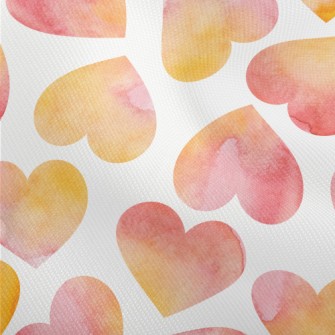 Warm Watercolor Love Heart Dobby