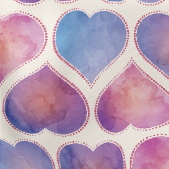 Colorful Watercolor Love Heart Stretch Ponte