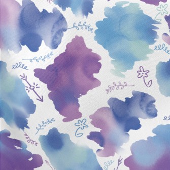 Watercolor And Flowers Doodle Stretch Ponte