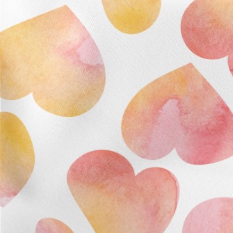 Warm Watercolor Love Heart Stretch Ponte