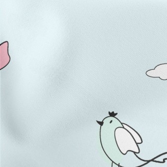 Colorful Cartoon Birds Stretch Ponte