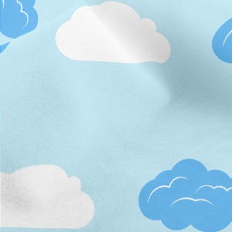 Blue And White Clouds Micro Fleece