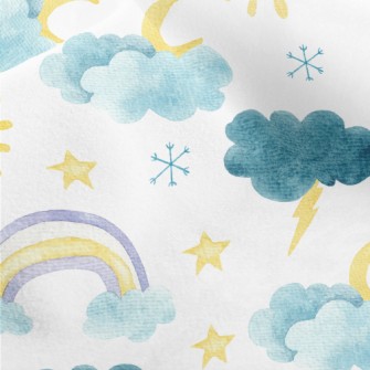 Watercolor Climate Symbols Micro Fleece