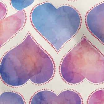 Colorful Watercolor Love Heart Micro Fleece