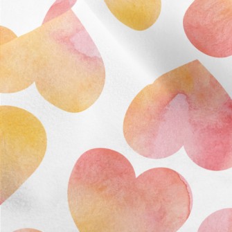 Warm Watercolor Love Heart Micro Fleece