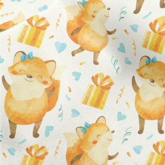 Happy Birthday Fox Micro Fleece