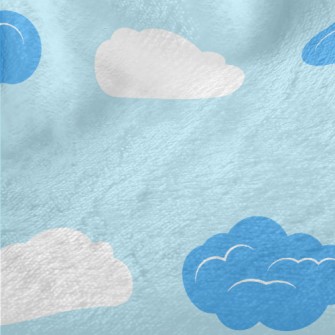 Blue And White Clouds Minky