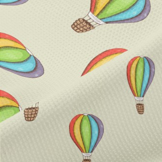 Colorful Hot Air Balloon Piqué