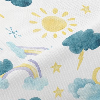 Watercolor Climate Symbols Piqué