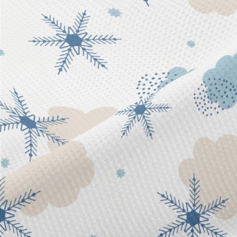 Nordic Style Snowflakes Piqué