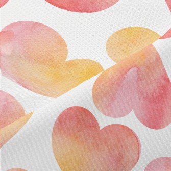 Warm Watercolor Love Heart Piqué