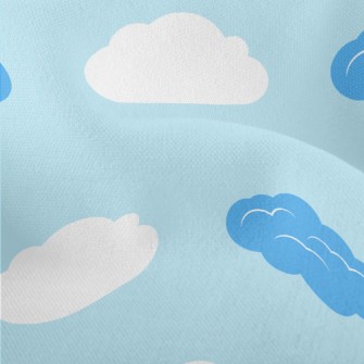 Blue And White Clouds Lightweight Performance Linen