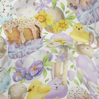 Easter Watercolor Lightweight Performance Linen