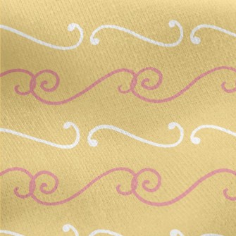 Hand Drawn Elegant Lines Jersey Backed Fleece