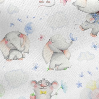 Fairy Tale The Elephant And Th Jersey Backed Fleece