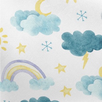 Watercolor Climate Symbols Pongee