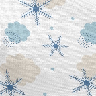 Nordic Style Snowflakes Pongee