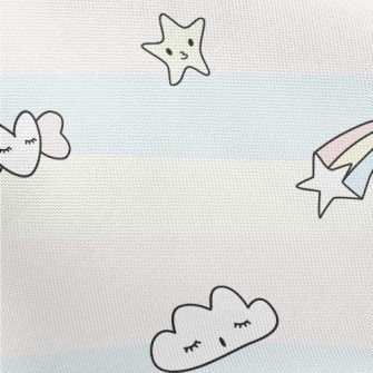 Rainbow And Candy Doodle Pongee