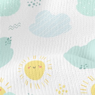 Happy Sun And Clouds Stretch Jersey