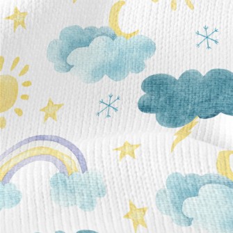 Watercolor Climate Symbols Stretch Jersey