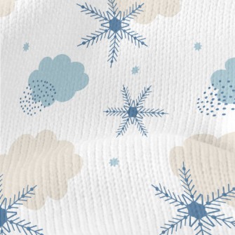 Nordic Style Snowflakes Stretch Jersey