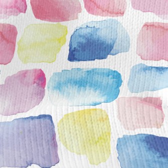 Colorful Watercolor Pattern Stretch Jersey