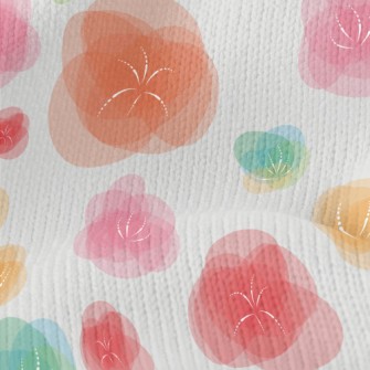 Vector Colored Flowers Stretch Jersey