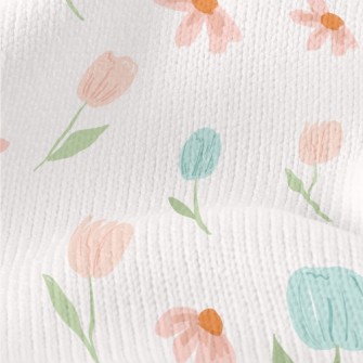 Watercolor Spring Flowers Stretch Jersey