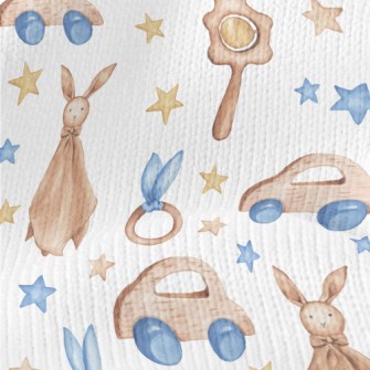 Watercolor Baby Toys Stretch Jersey