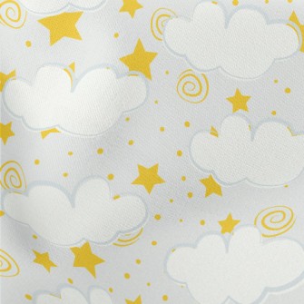 Magic Stars And Clouds Lightweight Cotton Poplin