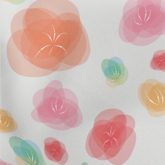 Vector Colored Flowers Lightweight Cotton Poplin