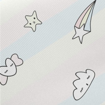 Rainbow And Candy Doodle Midweight Cotton Poplin