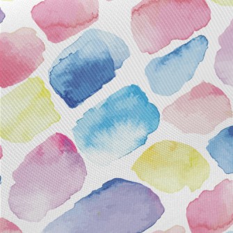 Colorful Watercolor Pattern Midweight Cotton Poplin