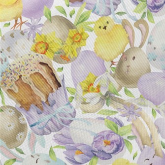 Easter Watercolor Midweight Cotton Poplin
