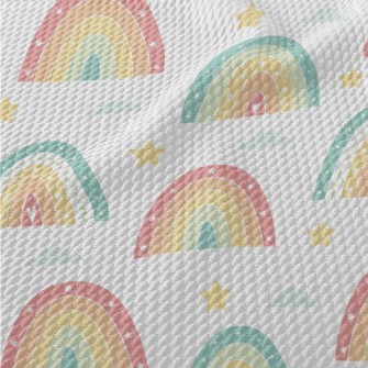 Cute Rainbow Shape Birdseye Piqué