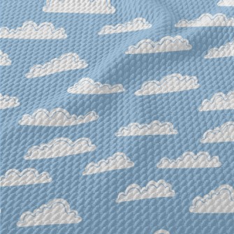 White Cloud Graffiti Birdseye Piqué