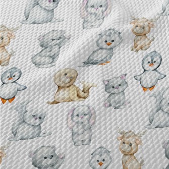 Polar Animal Babies Birdseye Piqué