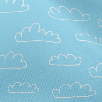 Cute White Cloud Graffiti Chiffon
