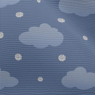 Clouds With Silver Decoration Chiffon
