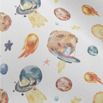 Watercolor Cute Alien Chiffon