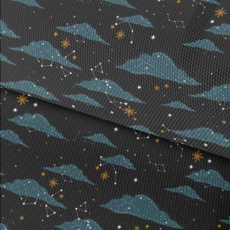Hand Drawn Stars And Clouds Waterproof Oxford