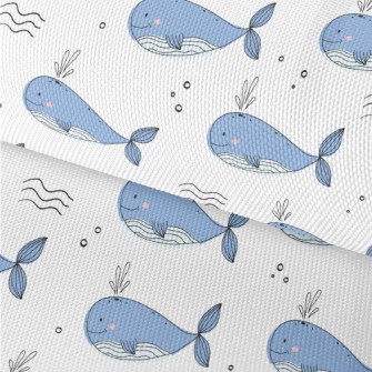Simple Hand Drawn Whale Waterproof Oxford